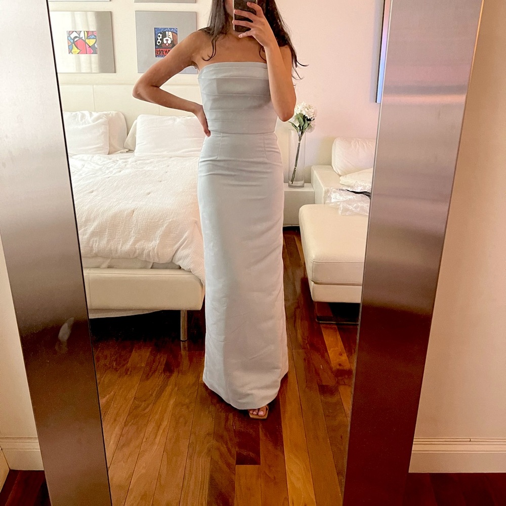 Amsale Sonia Dress in Ice